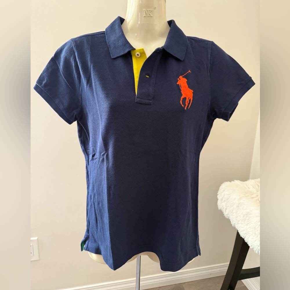 Ralph Lauren Polo Blue Red Embroidered Slim Fit